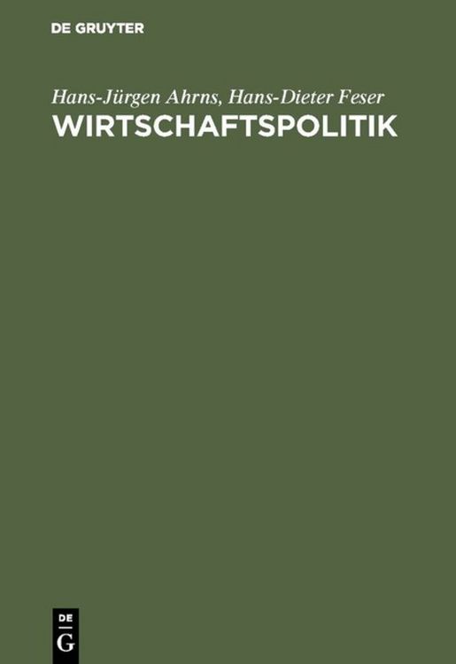Produktbild: Wirtschaftspolitik