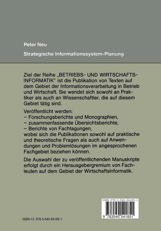 Produktbild: Strategische Informations-system-Planung