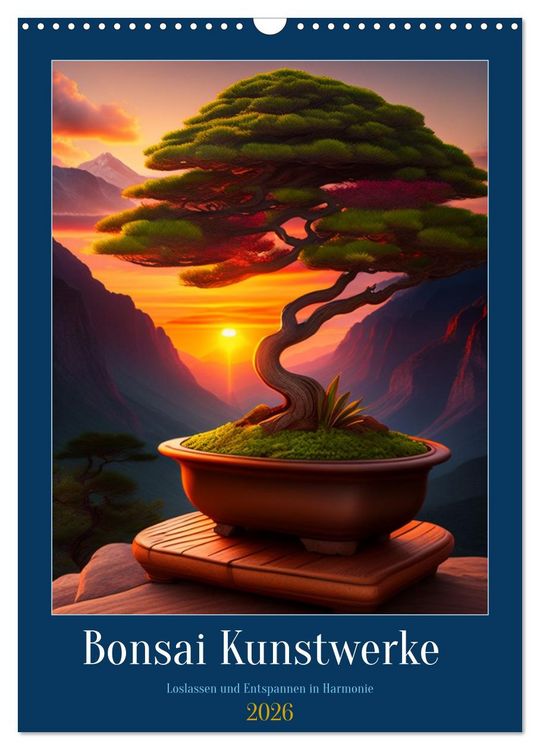 Produktbild: Bonsai Kunstwerke (Wandkalender 2026 DIN A3 hoch), CALVENDO Monatskalender