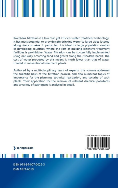 Produktbild: Riverbank Filtration for Water Security in Desert Countries