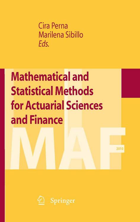 Produktbild: Mathematical and Statistical Methods for Actuarial Sciences and Finance