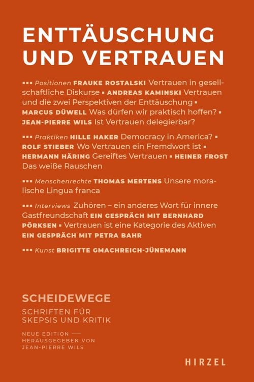 Produktbild: Entt&auml;uschung und Vertrauen