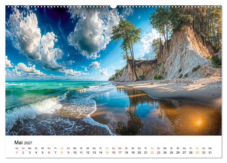 Produktbild: Deutschland - zwischen Bergen und Meeren (hochwertiger Premium Wandkalender 2027 DIN A2 quer), Kunstdruck in Hochglanz