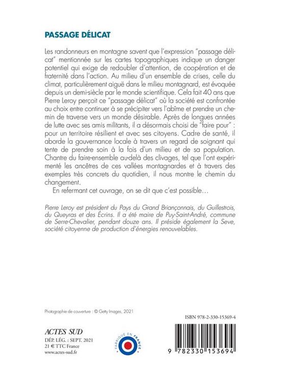 Produktbild: Passage d&eacute;licat : penser et panser le territoire