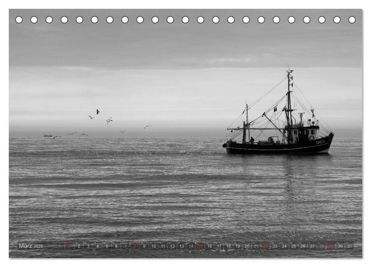 Produktbild: 54&deg;54'57"N 8&deg;19'51"E SYLT (Tischkalender 2026 DIN A5 quer), CALVENDO Monatskalender