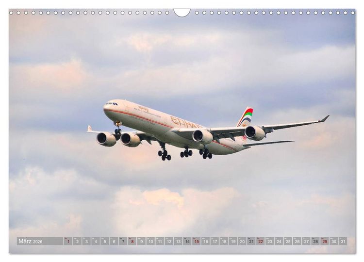 Produktbild: Flugzeuge - Eindrucksvolle Riesen am Himmel (Wandkalender 2026 DIN A3 quer), CALVENDO Monatskalender