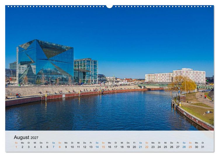 Produktbild: Berliner Wasserwege &ndash; Die Spree und ihre Kan&auml;le (Wandkalender 2027 DIN A2 quer), CALVENDO Monatskalender