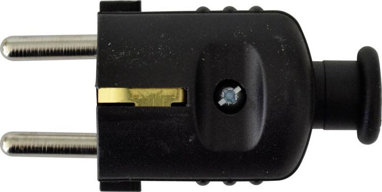 Produktbild: N & L 18490 Schutzkontaktstecker Kunststoff 230V Schwarz