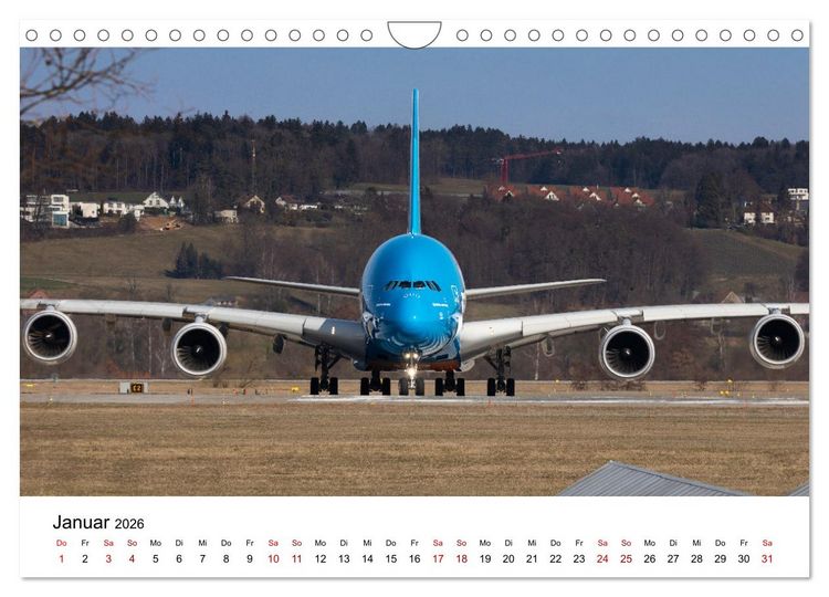 Produktbild: Fliegertr&auml;ume: 12 Monate, 12 Flugzeuge (Wandkalender 2026 DIN A4 quer), CALVENDO Monatskalender