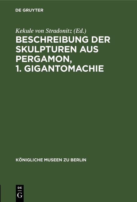 Produktbild: Beschreibung der Skulpturen aus Pergamon, 1. Gigantomachie