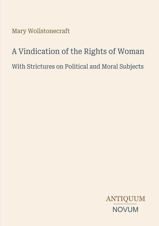 Produktbild: A Vindication of the Rights of Woman