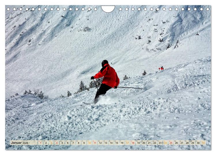 Produktbild: Skifahren - so sch&ouml;n (Wandkalender 2026 DIN A4 quer), CALVENDO Monatskalender