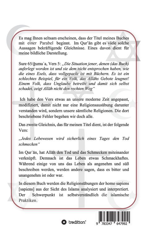 Produktbild: Die Religionen schmecken nicht