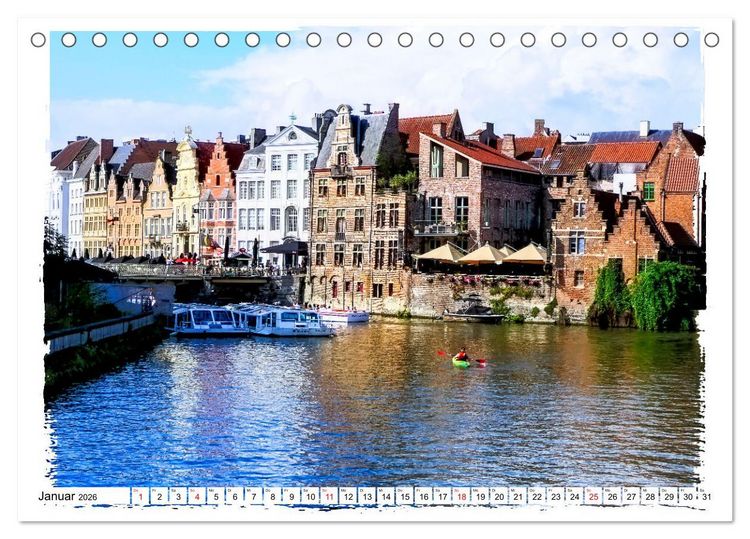 Produktbild: Spaziergang durch Gent (Tischkalender 2026 DIN A5 quer), CALVENDO Monatskalender