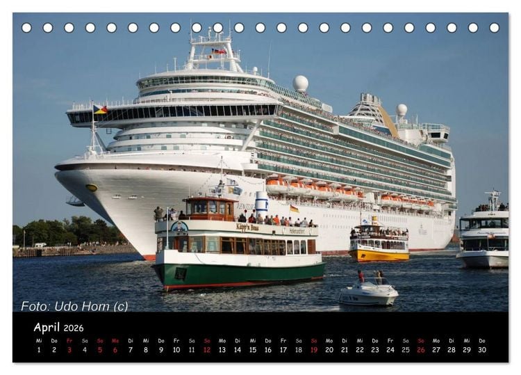 Produktbild: Kreuzfahrt erleben (Tischkalender 2026 DIN A5 quer), CALVENDO Monatskalender