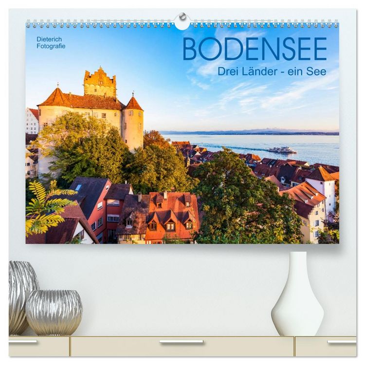 Produktbild: BODENSEE Drei L&auml;nder - ein See (hochwertiger Premium Wandkalender 2026 DIN A2 quer), Kunstdruck in Hochglanz