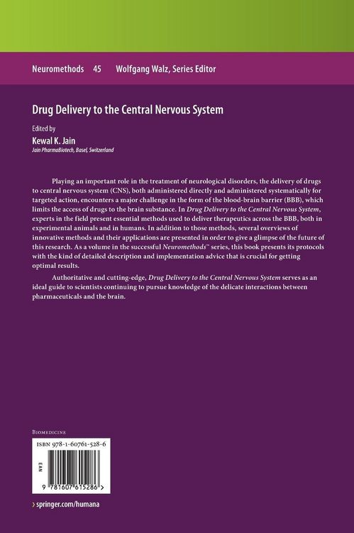 Produktbild: Drug Delivery to the Central Nervous System