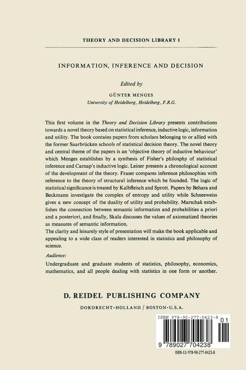 Produktbild: Information, Inference and Decision