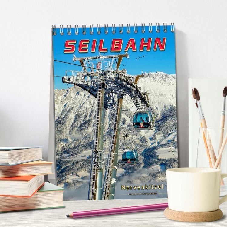 Produktbild: Nervenkitzel Seilbahn (Tischkalender 2026 DIN A5 hoch), CALVENDO Monatskalender