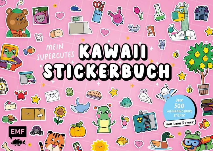 Produktbild: Mein supercutes Kawaii-Stickerbuch mit &uuml;ber 500 wiederabl&ouml;sbaren Stickern