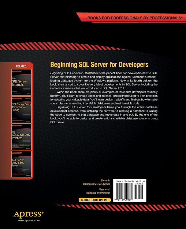 Produktbild: Beginning SQL Server for Developers
