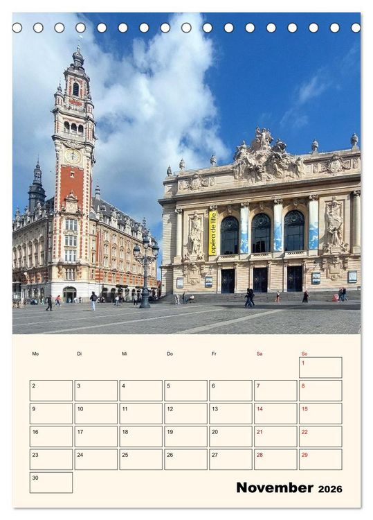 Produktbild: Lille - Lebendige Metropole (Tischkalender 2026 DIN A5 hoch), CALVENDO Monatskalender