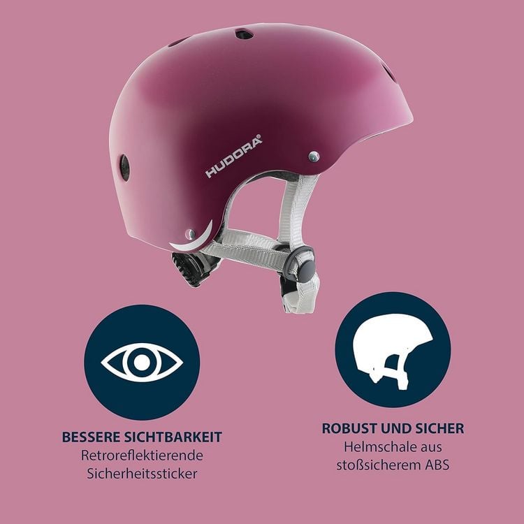 Produktbild: HUDORA 84124 - Skaterhelm, berry, Gr. 48-52