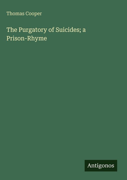 Produktbild: The Purgatory of Suicides; a Prison-Rhyme