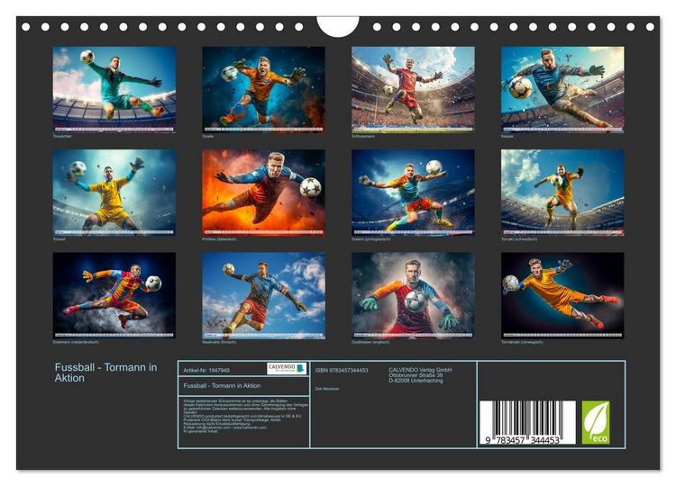 Produktbild: Fussball - Tormann in Aktion (Wandkalender 2026 DIN A4 quer), CALVENDO Monatskalender