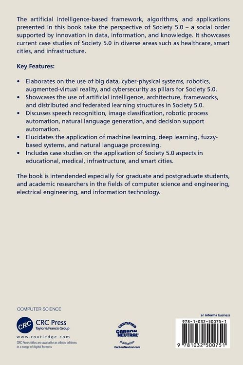 Produktbild: Artificial Intelligence and Society 5.0