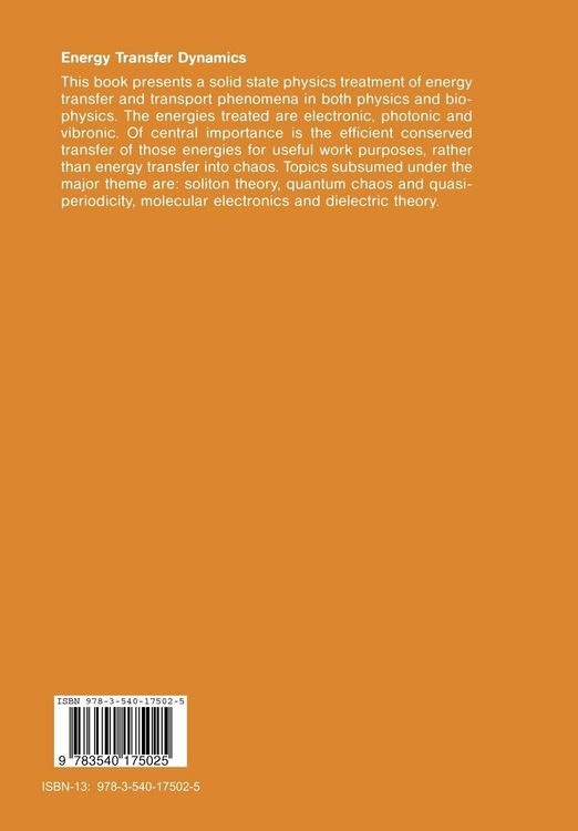 Produktbild: Energy Transfer Dynamics