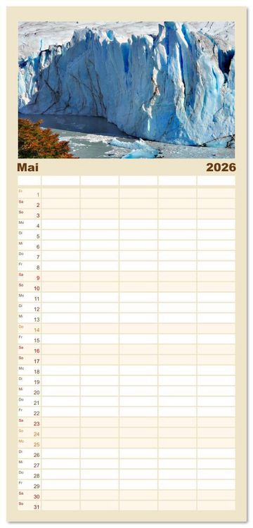Produktbild: Familienplaner 2026 - Nationalparks der Welt mit 5 Spalten (Wandkalender, 21 x 45 cm) CALVENDO