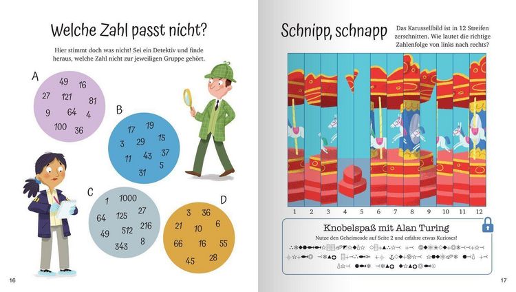 Produktbild: Mein MINT-Spa&szlig;-Buch: Knifflige Logikr&auml;tsel f&uuml;r Kinder
