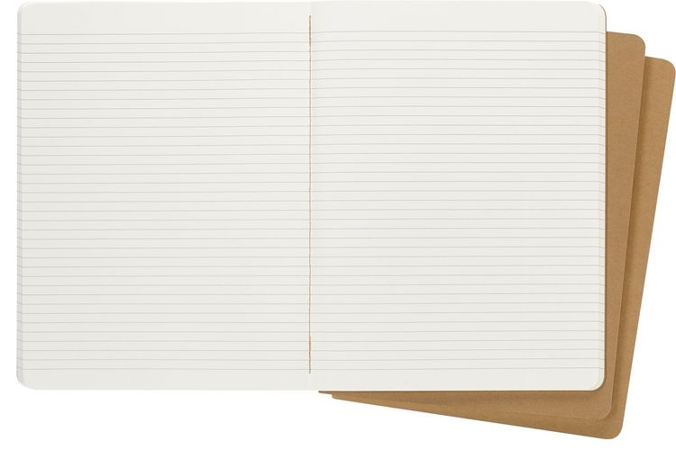 Produktbild: Moleskine Cahier Extra Large liniert packpapierbraun. 3er Pack