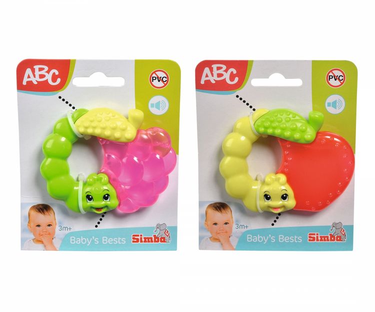 Produktbild: Simba 104010171 - ABC K&uuml;hlende Fr&uuml;chte, 2-sortiert, Apfel oder Himbeere, Zahnungshilfe, K&uuml;hlring