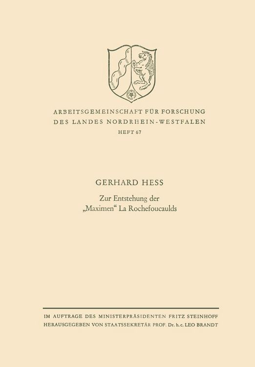 Produktbild: Zur Entstehung der "Maximen" La Rochefoucaulds