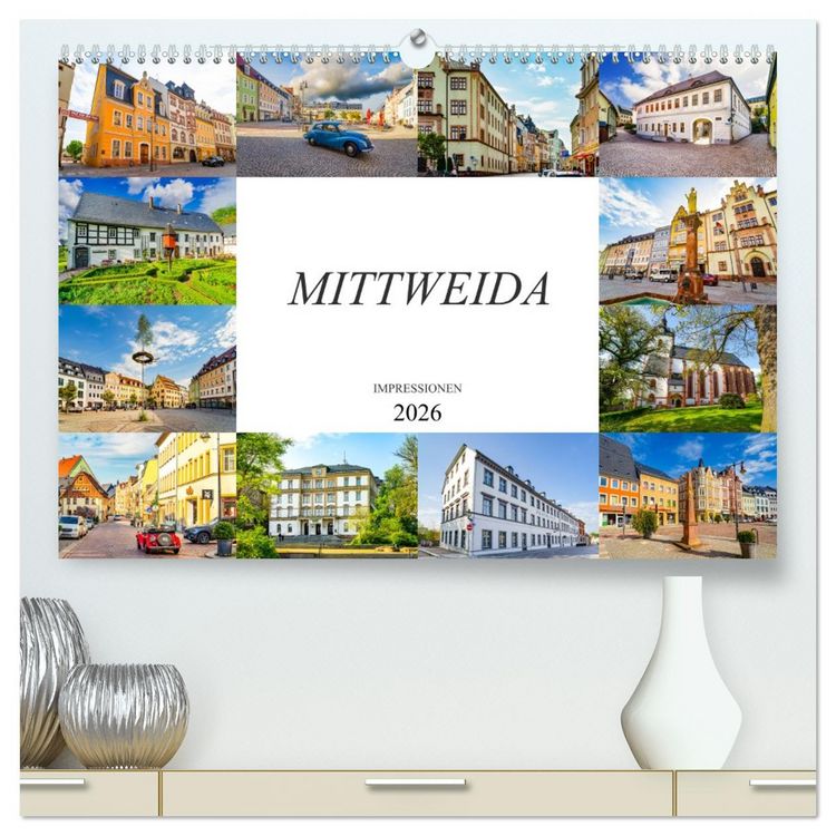 Produktbild: Mittweida Impressionen (hochwertiger Premium Wandkalender 2026 DIN A2 quer), Kunstdruck in Hochglanz