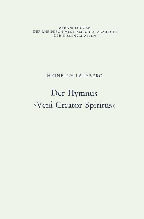 Produktbild: Der Hymnus >Veni Creator Spiritus<