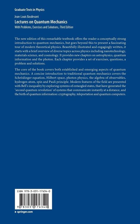Produktbild: Lectures on Quantum Mechanics