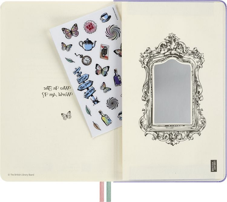 Produktbild: Moleskine Alice im Wunderland 18 Monate Wochen-Notizkalender 2026/2027, L/A5, 1 Wo = 1 Seite, fester Einband