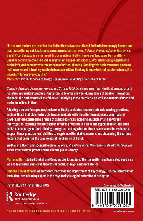 Produktbild: Science, Pseudo-science, Non-sense, and Critical Thinking