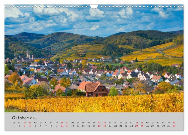 Produktbild: Region Elsass und Vogesen (Wandkalender 2026 DIN A3 quer), CALVENDO Monatskalender