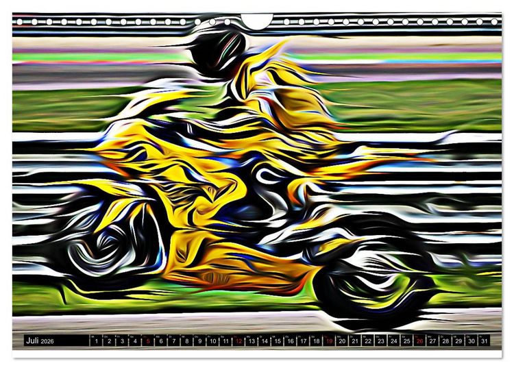 Produktbild: Fullspeed on two Wheels (Wandkalender 2026 DIN A4 quer), CALVENDO Monatskalender