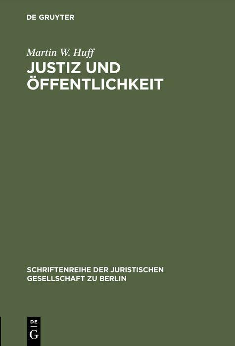 Produktbild: Justiz und &Ouml;ffentlichkeit