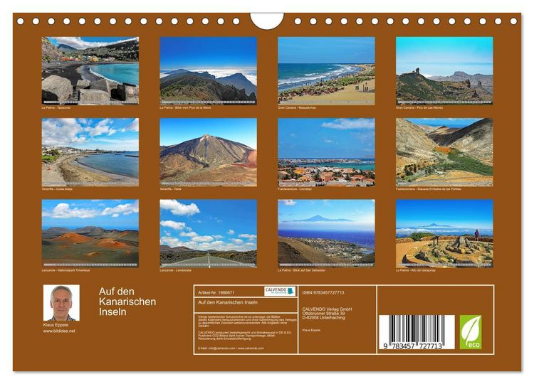 Produktbild: Auf den Kanarischen Inseln (Wandkalender 2026 DIN A4 quer), CALVENDO Monatskalender