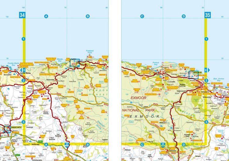 Produktbild: Devon, Cornwall and West Somerset Visitors' Atlas