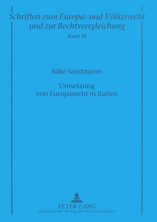 Produktbild: Umsetzung von Europarecht in Italien