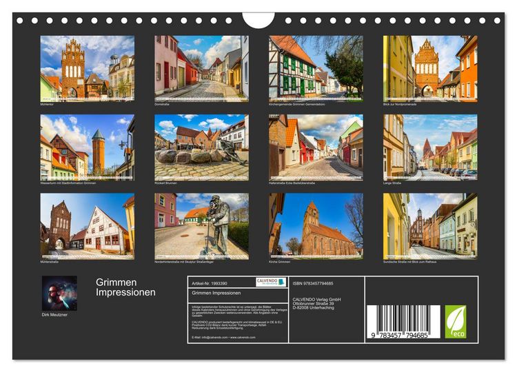 Produktbild: Grimmen Impressionen (Wandkalender 2026 DIN A4 quer), CALVENDO Monatskalender