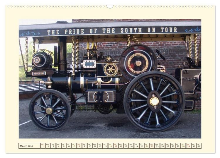 Produktbild: Steam engines (High Quality Premium Wall Calendar 2026 DIN A2 landscape),CALVENDO 12 Month Wall Calendar