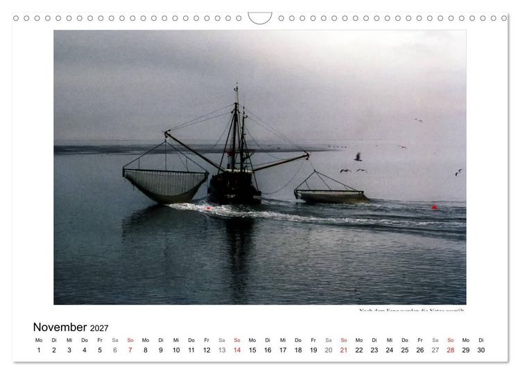 Produktbild: Krabbenkutter in Ostfriesland (Wandkalender 2027 DIN A3 quer), CALVENDO Monatskalender